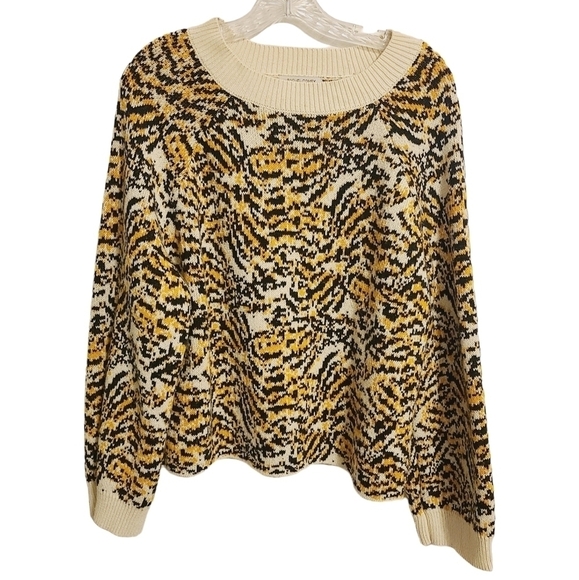 Rachel Comey | Women's Animal Print Wool Blend Crewneck Sweater (Size XL) - Picture 2 of 12